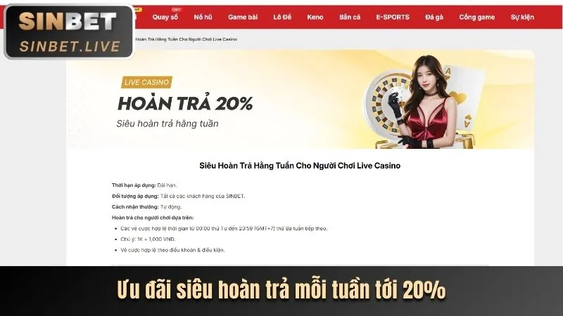 Hoàn trả hàng tuần 32vin